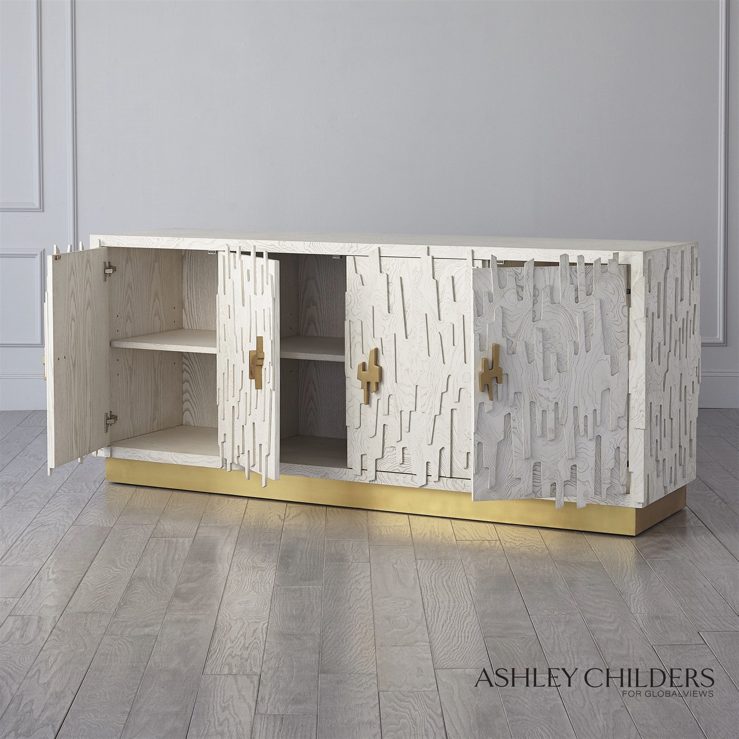 66553 Brutalist Buffet wood frame - Global Views