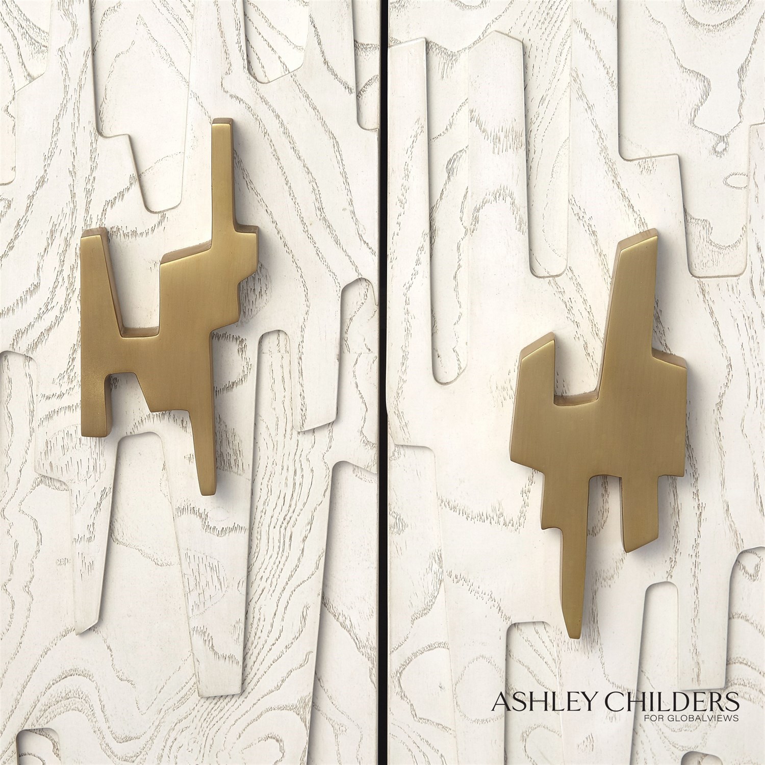 66554 Brutalist Buffet solid wood frame - Global Views